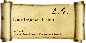 Laurinyecz Ilona névjegykártya