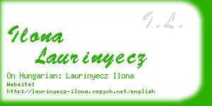 ilona laurinyecz business card